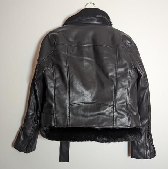 BLANK NYC Faux Shearling Moto Jacket XS - Picture 3 of 5